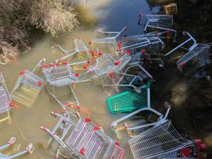 dumped shopping trolleys